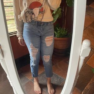 Low rise crop boyfriend may Jeans